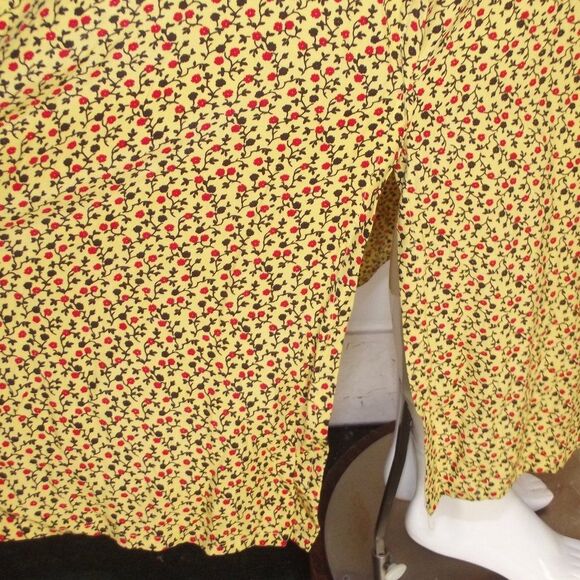 FAITHFULL THE BRAND Dress, 8, True Wrap, Short sleeves, Yellow/Floral print - Picture 8 of 13